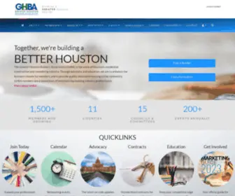 Ghba.org(Building a better Houston) Screenshot