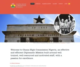 GHC-NG.org(Ghana High Commission Nigeria Home) Screenshot