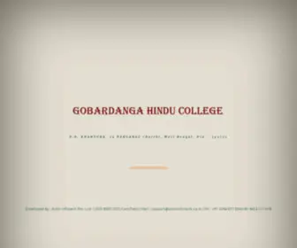 GHccas.org.in(GOBARDANGA HINDU COLLEGE) Screenshot