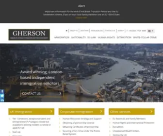 Gherson.com(UK Immigration Solicitors in London) Screenshot
