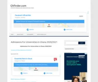 Ghfinder.com(Admissions For Universities In Ghana 2020/) Screenshot