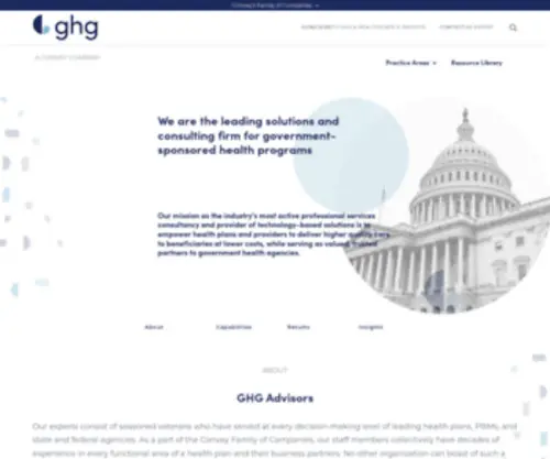 Ghgadvisors.com(Government-Sponsored Healthcare Consulting) Screenshot