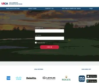 Ghin.com(The official website of the united states golf association's (usga)) Screenshot