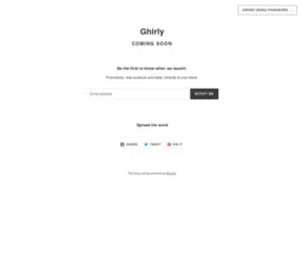 Ghirly.com(Ghirly) Screenshot