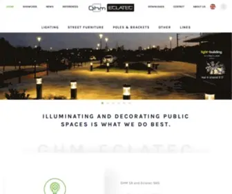 GHM-Eclatec.com(GHM SA & Eclatec SAS for lighting and street furniture) Screenshot