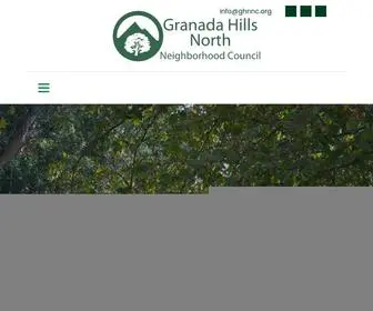 GHNNC.org(Granada Hills North Neighborhood Council) Screenshot