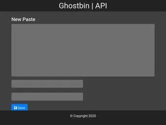 Ghostbin.com(Spectre) Screenshot