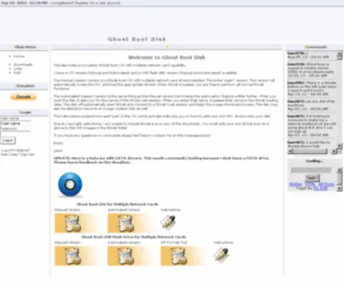 Ghostbootdisk.com(Ghost Boot Disk) Screenshot