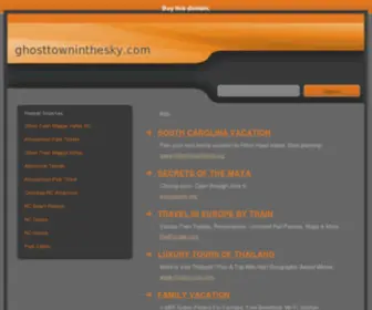 Ghosttowninthesky.com(This domain may be for sale) Screenshot