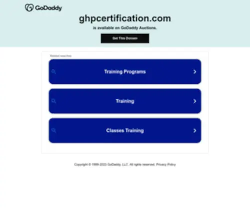 GHpcertification.com(ghpcertification) Screenshot