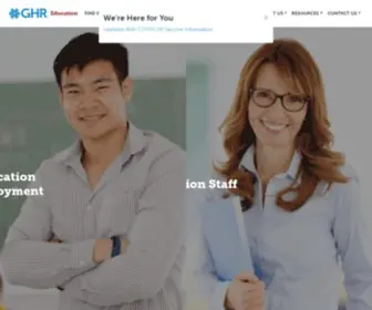 Ghreducation.com(GHR Education recruitment services) Screenshot