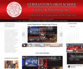 GHscapa.com(Germantown High School Creative & Performing Arts) Screenshot