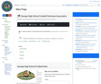GHSfha.com(Georgia High School Football Historians Association) Screenshot