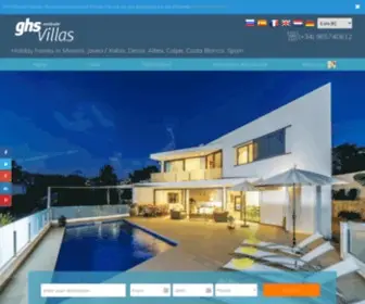 GHsvillas.com(Alquiler Villas Moraira) Screenshot