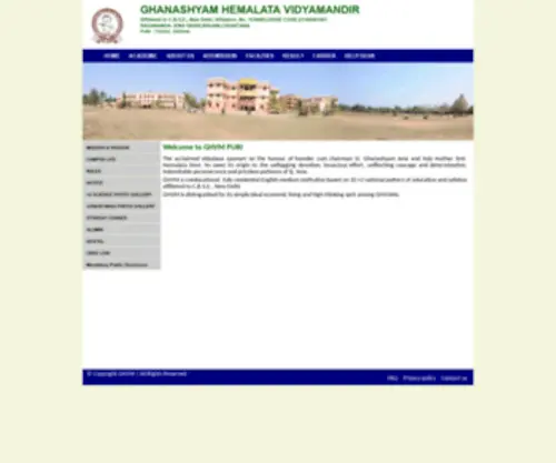 GHVMSchoolpuri.org(GHVM PURI) Screenshot
