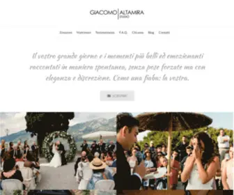 Giacomoaltamira.it(Fotografo matrimonio Olbia) Screenshot