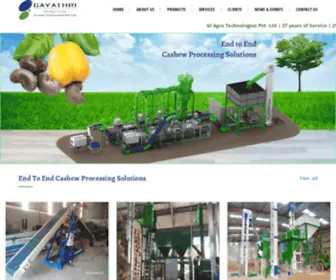 Giagrotech.com(Automatic Cashew Processing Machinery) Screenshot