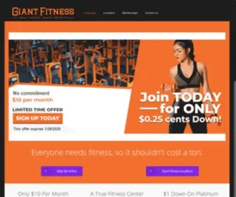 Giantfitnessclubs.com(Giant Fitness) Screenshot