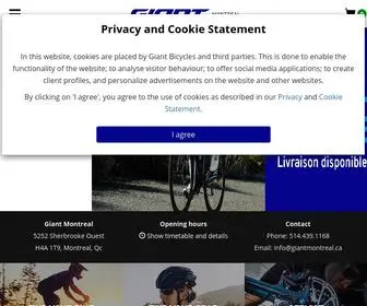 Giantmontreal.ca(Giant Store Montreal) Screenshot