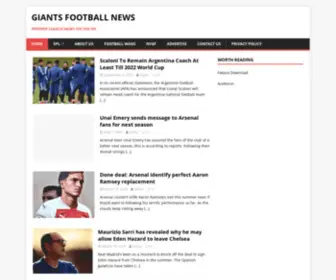 Giantsfootballnews.com(Premier League News On The Go) Screenshot