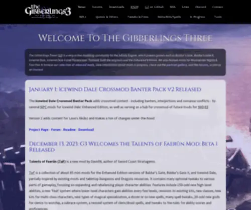 Gibberlings3.net(The gibberlings three (g3)) Screenshot