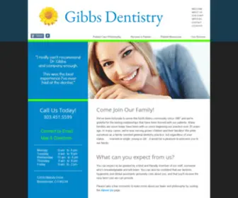 Gibbsdentist.com(Our gentle approach to dentistry care) Screenshot