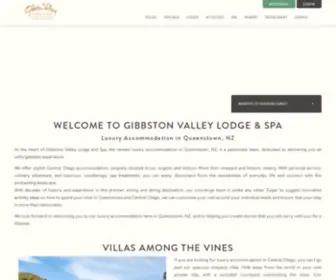 Gibbstonvalleylodgeandspa.com(Gibbston Valley) Screenshot