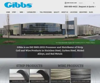 Gibbswire.com(Wire & Strip Distributors) Screenshot