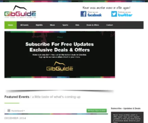 Gibguide.com(Featured Events) Screenshot