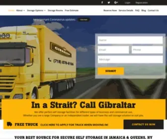 Gibraltarstorage.com(Gibraltar Self Storage) Screenshot