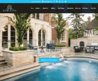 Gibsanpools.com(Gib-San Pools) Screenshot