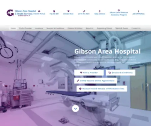 Gibsonhospital.org(Gibson Area Hospital and Health Services) Screenshot