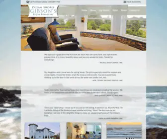 Gibsonsbnb.com(Ocean Shores Gibson's BnB) Screenshot