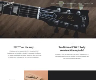 Gibsontraditional.com(Gibson Les Paul Traditional) Screenshot