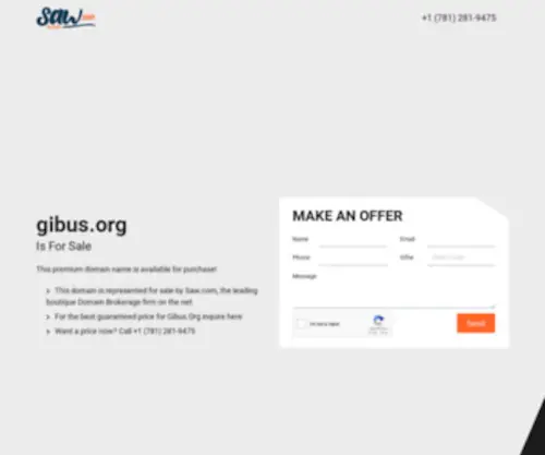 Gibus.org(Domain name is for sale) Screenshot