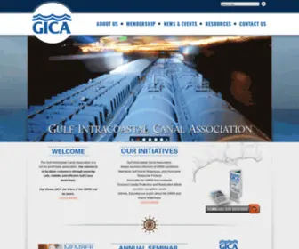 Gicaonline.com(The Gulf Intracoastal Canal Association) Screenshot