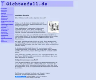 Gichtanfall.de(Die Geschichte der Gicht) Screenshot