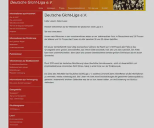 Gichtliga.de(Deutsche Gicht) Screenshot