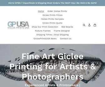 Gicleeprintsusa.com(Giclee prints on archival media by experienced artists & print makers) Screenshot