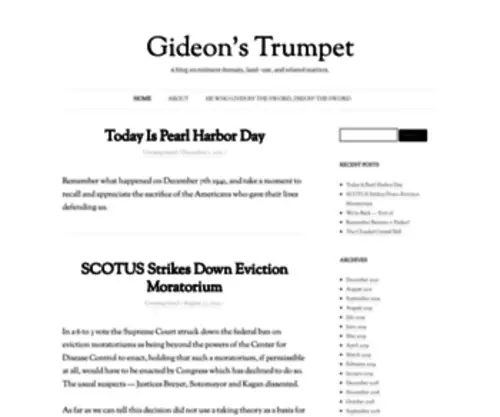 Gideonstrumpet.info(Gideon's Trumpet) Screenshot