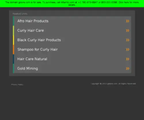 Gidore.com(Curly Hair Care Products) Screenshot