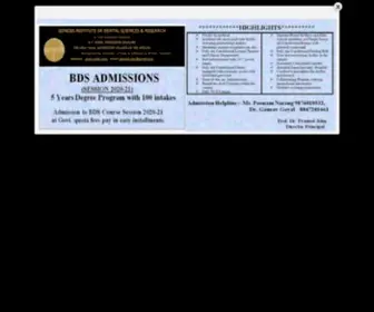 Gidsr.com(Genesis Institute of Dental Sciences & Research) Screenshot
