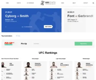 Gidstats.com(Statistics and Analytics MMA fighters) Screenshot