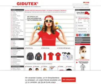 Gidutex.de(GIDUTEX Stickerei) Screenshot