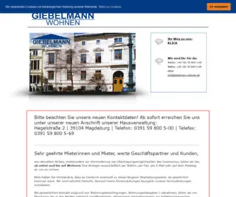 Giebelmann-Unternehmensgruppe.de(GIEBELMANN WOHNEN) Screenshot