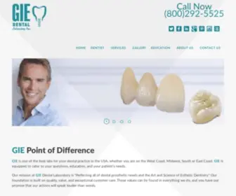 Giedentallab.com(GIE Dental Lab) Screenshot