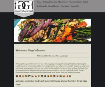 Giegelsgourmet.com(Personal Chef & Catering Service In Fort Lauderdale) Screenshot