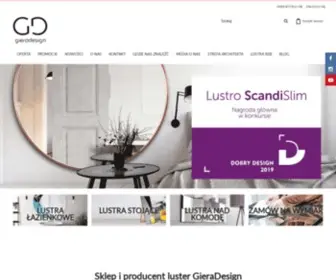 Gieradesign.pl(Sklep z lustrami designerskimi) Screenshot