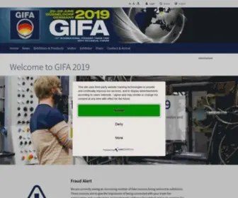 Gifa.com(GIFAThe No.1 World's Leading Trade Fair for the Foundry Industry) Screenshot