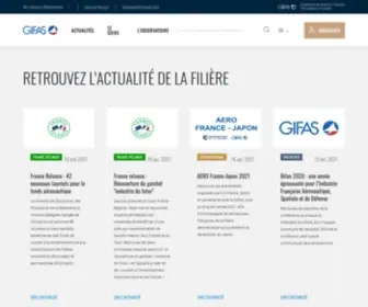 Gifas.fr(Groupement des Industries Françaises Aéronautiques et Spatiales) Screenshot